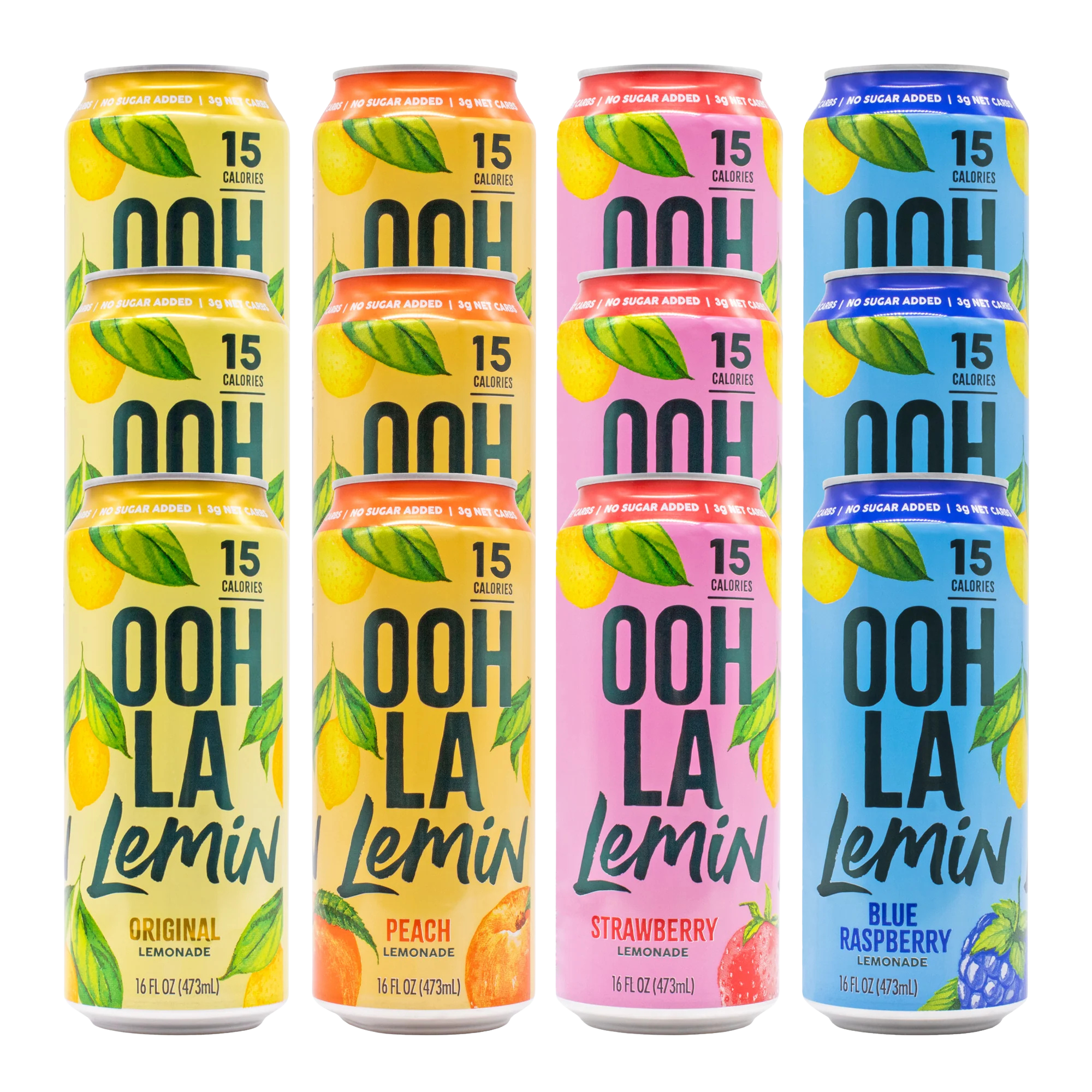 OOH LA Lemin Lemonade Variety 12 Pack
