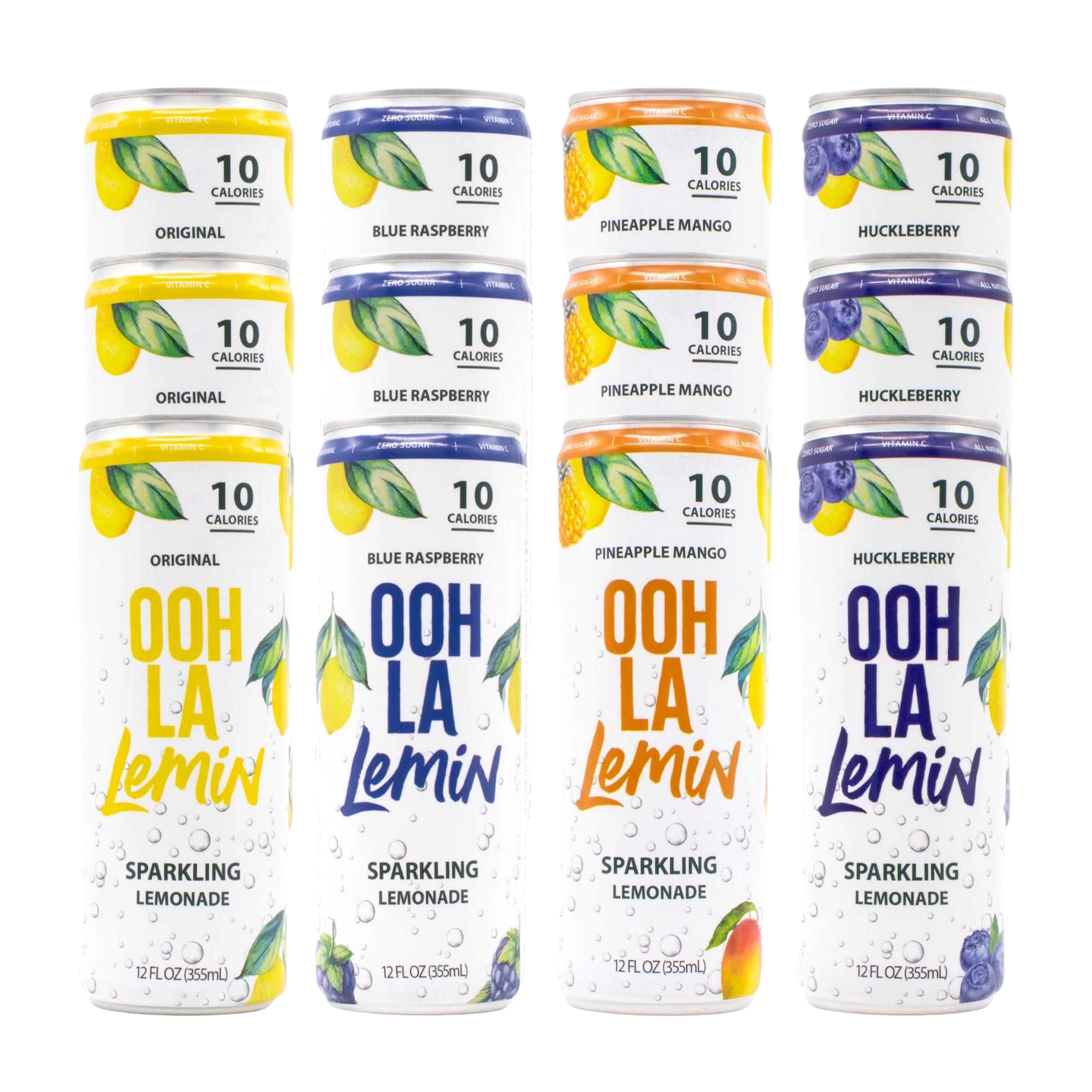 OOH LA Lemin Sparkling Lemonade Variety 12 Pack