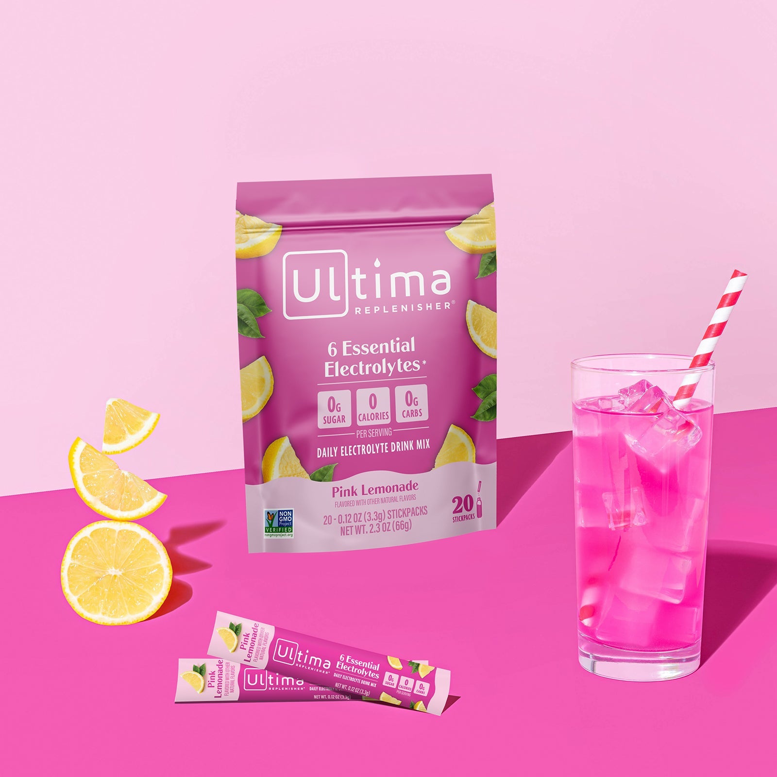 Pink Lemonade electrolyte drink mix